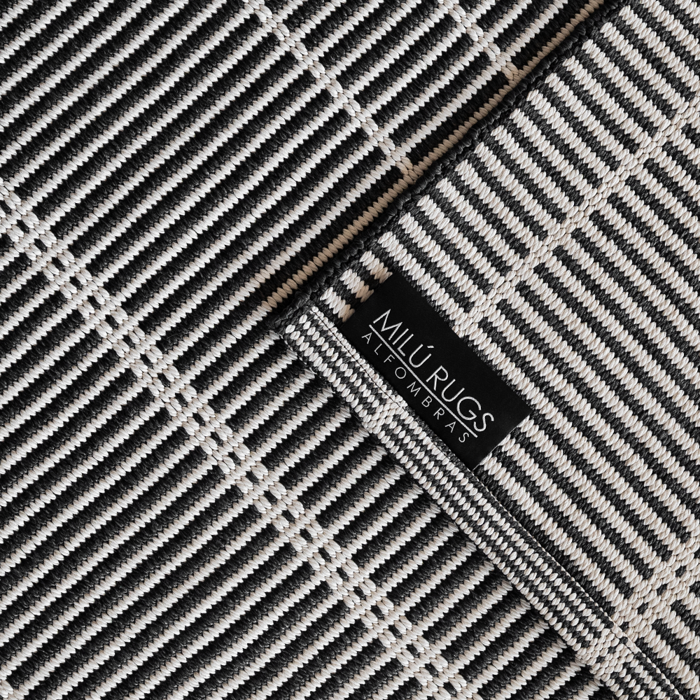 Alfombra Llana Charcoal de Polipropileno – MiluRugs