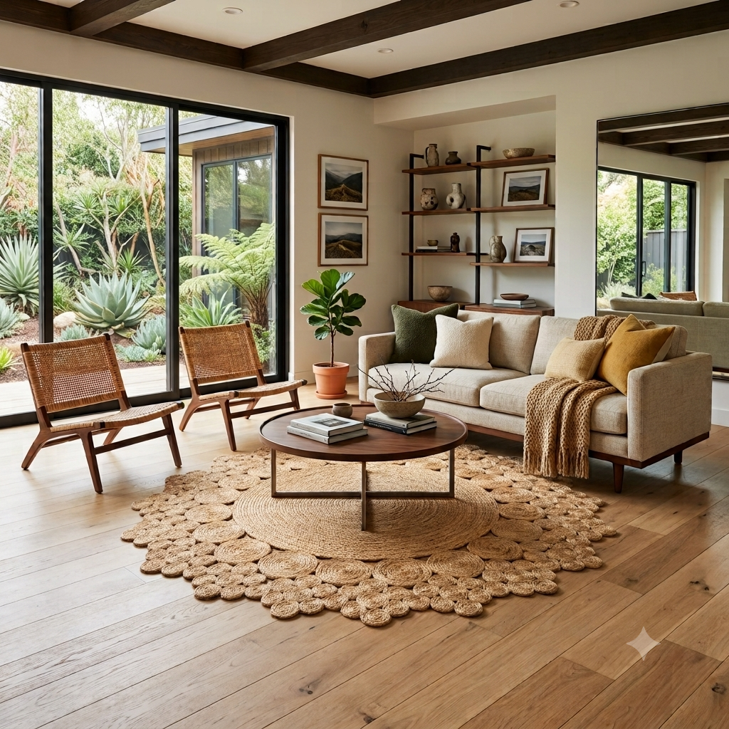 Alfombra Redonda Dandelion Natural