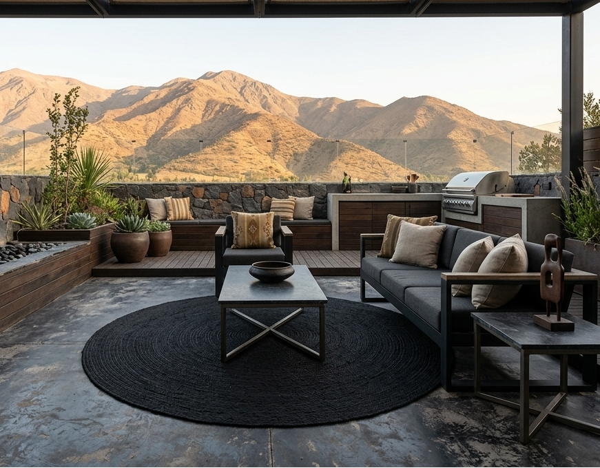 Alfombra Plain Rug Charcoal