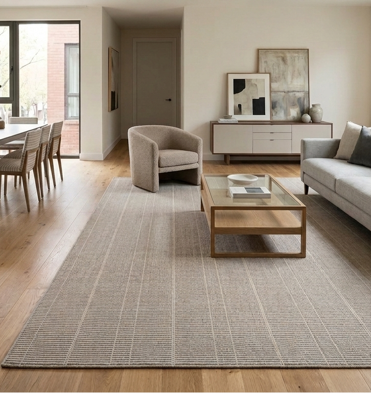 Alfombra Llana Silver Sand de Polipropileno – MiluRugs