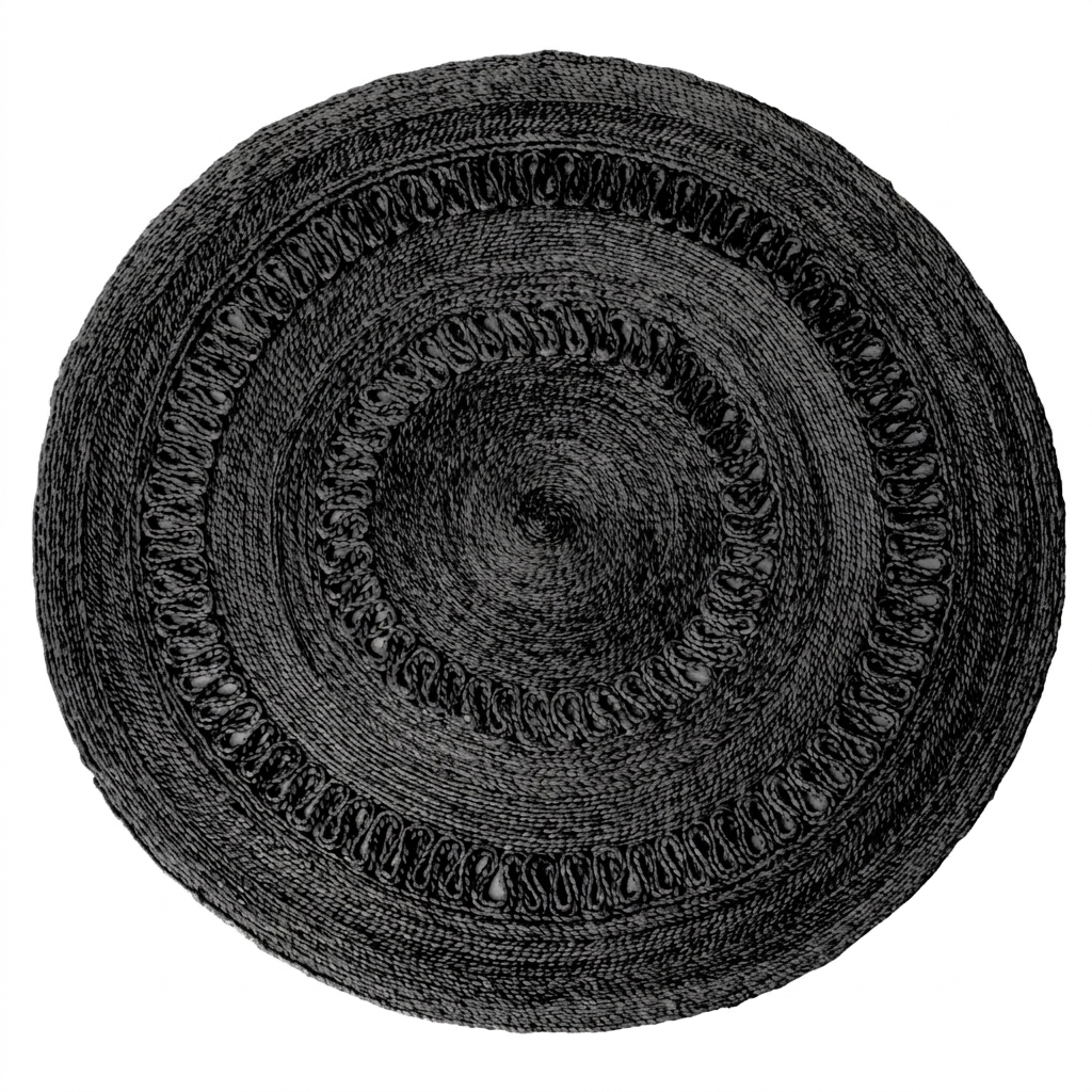 Alfombra Redonda Black Chain