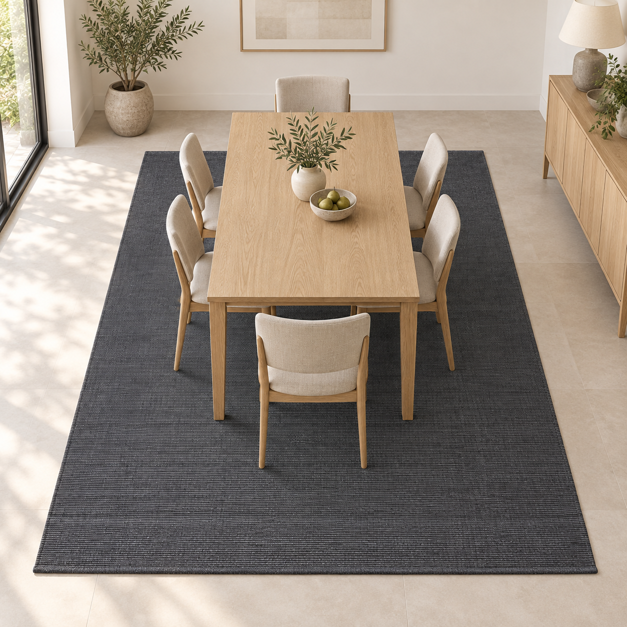 Alfombra Basai Gunmetal de Polipropileno – MiluRugs