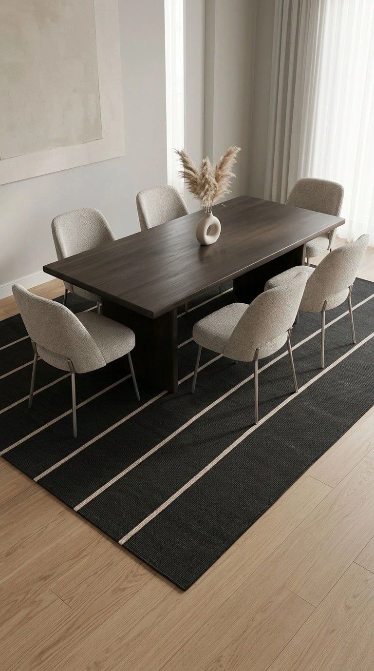Alfombra Petra Charcoal Sand de Polipropileno – MiluRugs
