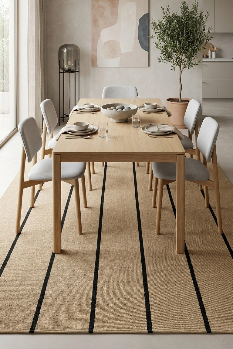 Alfombra Petra Taupe Black de Polipropileno – MiluRugs