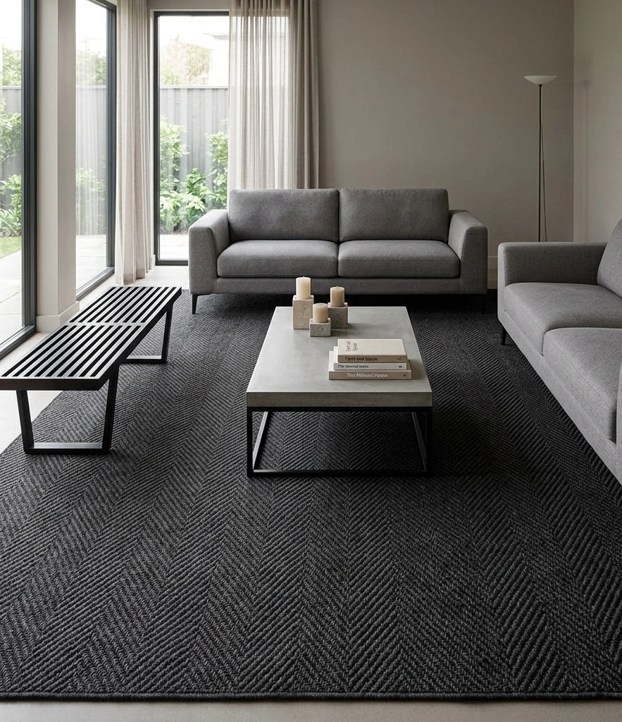 Alfombra Surma Gunmetal de Polipropileno – MiluRugs