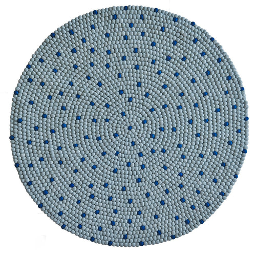 Alfombra Redonda Confetti Grey and blue120cm