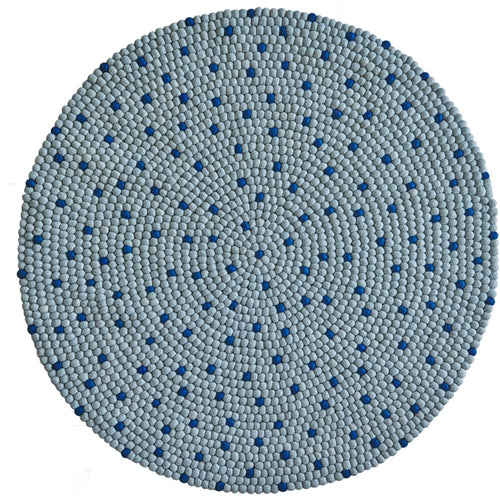 Alfombra Redonda Confetti Grey and blue130cm