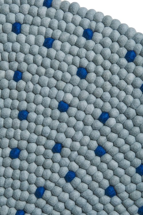 Alfombra Redonda Confetti Grey and blue130cm