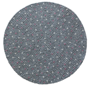 Alfombra Redonda Confetti Grey and rose 130cm