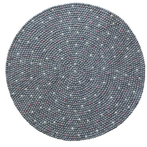 Alfombra Redonda Confetti Grey and rose 130cm