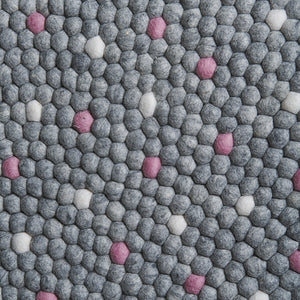 Alfombra Redonda Confetti Grey and rose 130cm