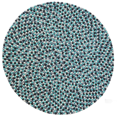 Alfombra Redonda Mint and Black Rug 1.30mts