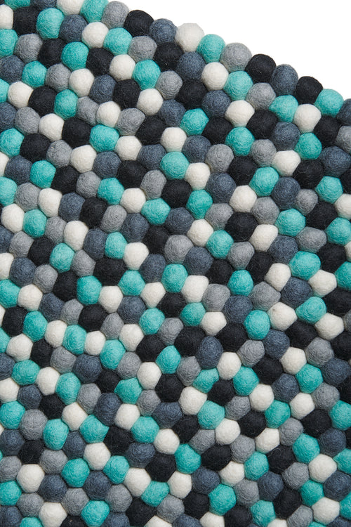 Alfombra Redonda Mint and Black Rug 1.30mts