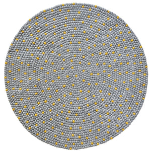 Alfombra Redonda Confetti Mustard 120cm