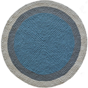 Alfombra Redonda Blue Layer Rug 1.30mts