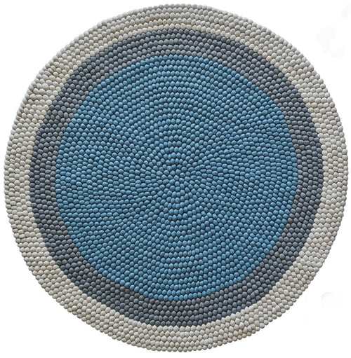 Alfombra Redonda Blue Layer Rug 1.30mts