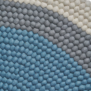 Alfombra Redonda Blue Layer Rug 1.30mts