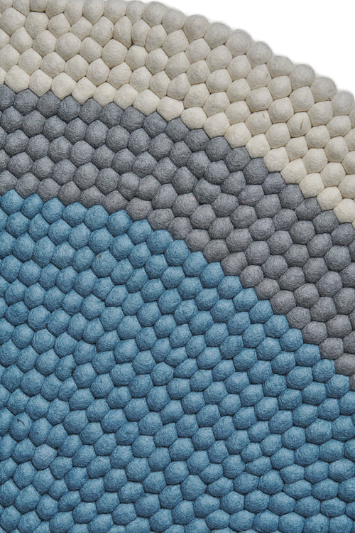 Alfombra Redonda Blue Layer Rug 1.30mts