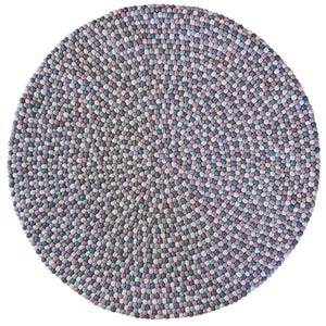 Alfombra Redonda Pastel Pink and Grey 120cm