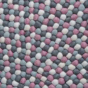 Alfombra Redonda Pastel Pink and Grey 130cm Diámetro