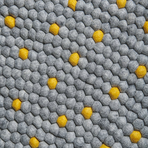 Alfombra Redonda Confetti Mustard 120cm