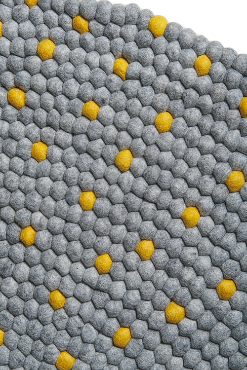 Alfombra Redonda Confetti Mustard 120cm