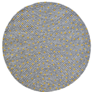 Alfombra Redonda Confetti Mustard 130cm